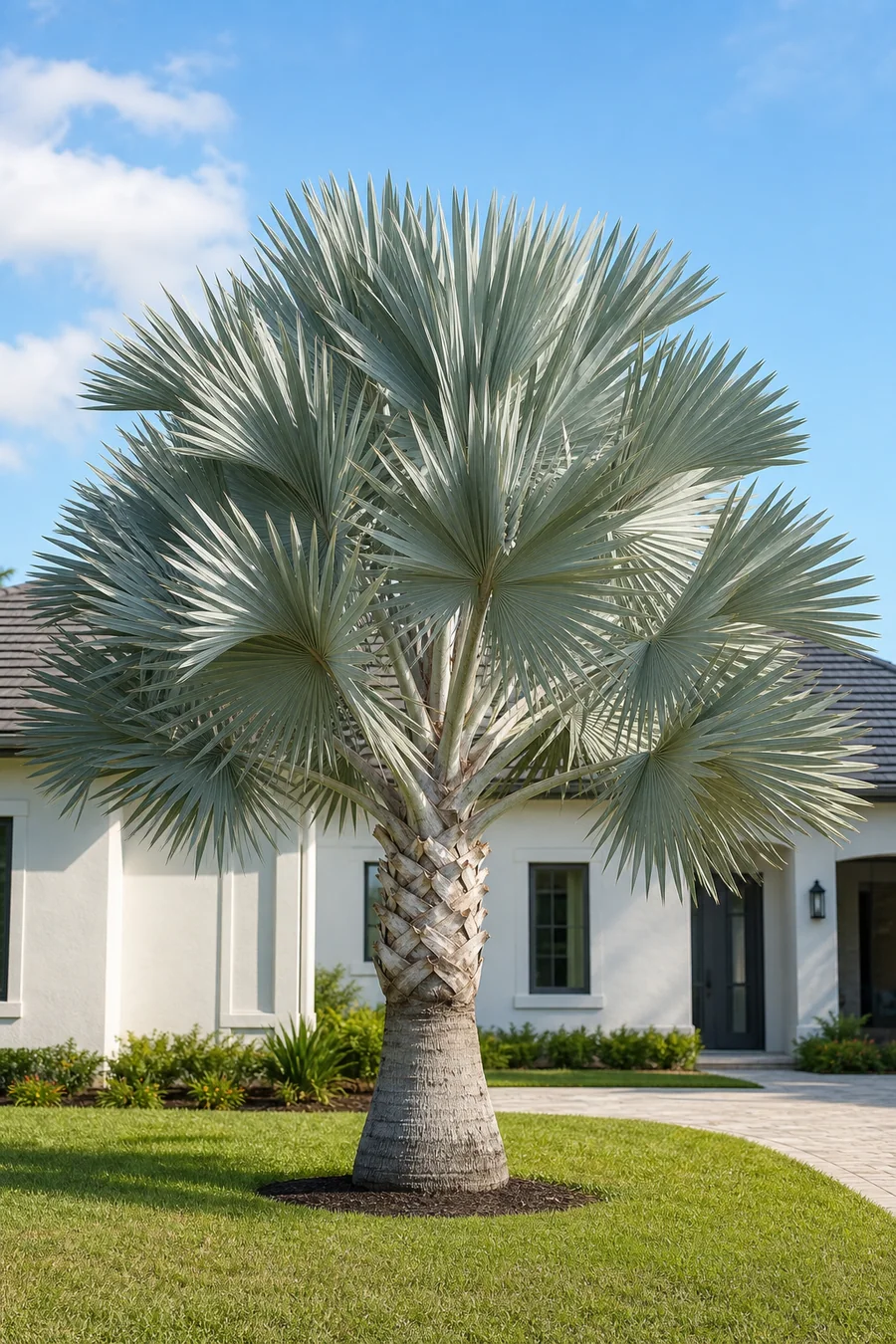 Bismarck Palm mature landscape example